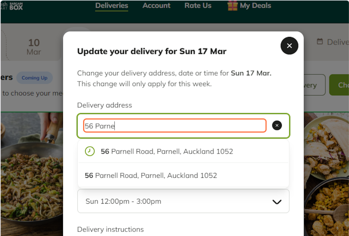 My food bag delivery times discount